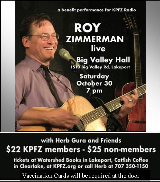 Roy Zimmerman Concert Lake County