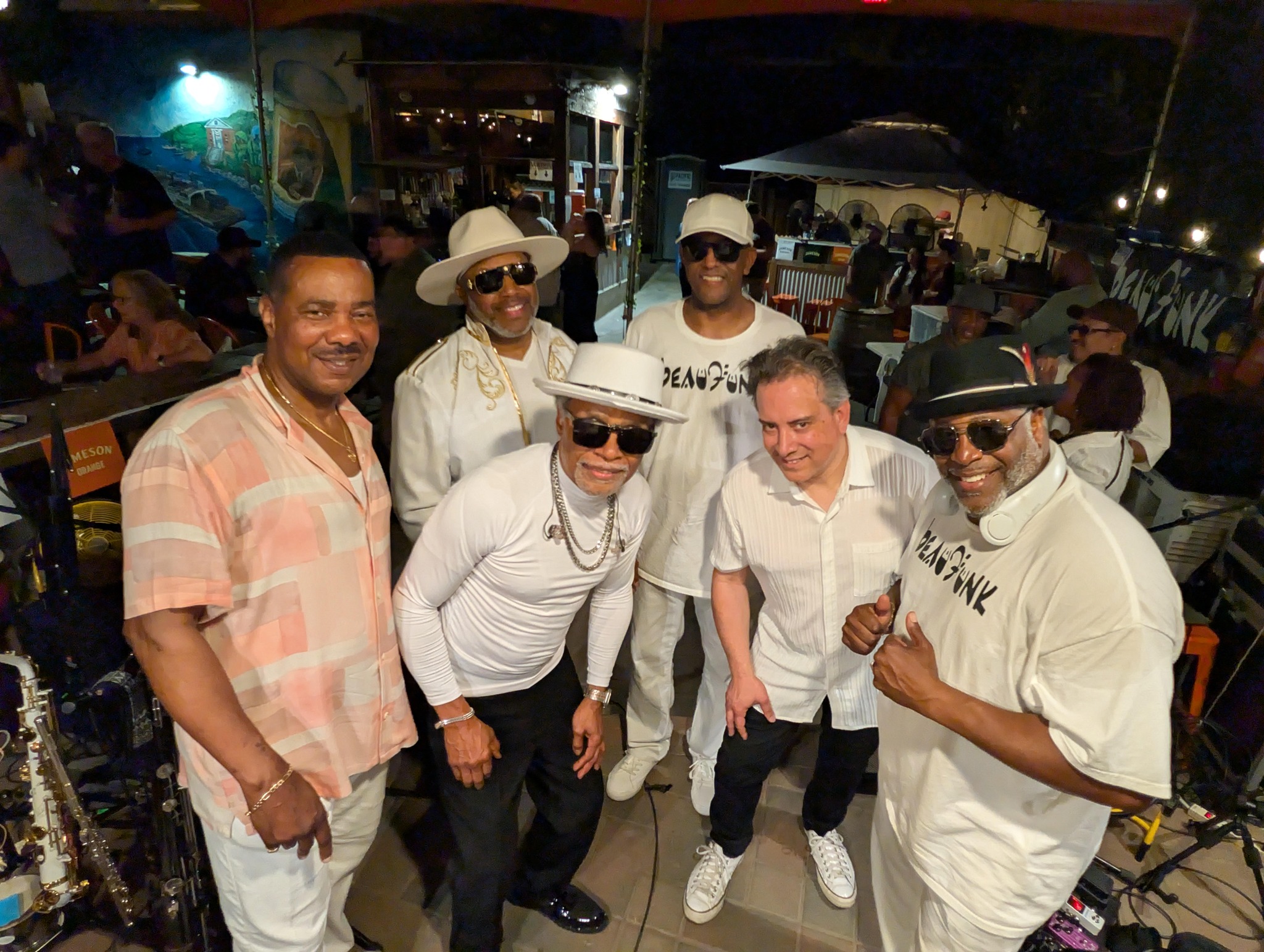 Beaufunk band members posing.