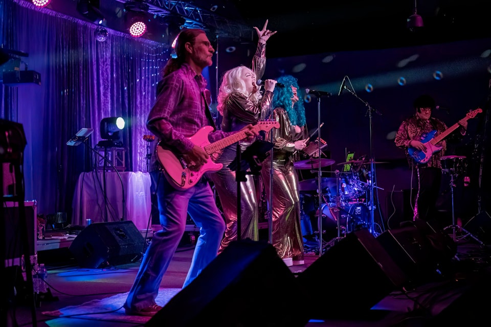 Singers on a stage